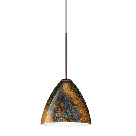 Besa Lighting-Besa Mia Pendant 1XP Ceylon Bronze 1x50W GY6.35-1XP-1779CE-BR
